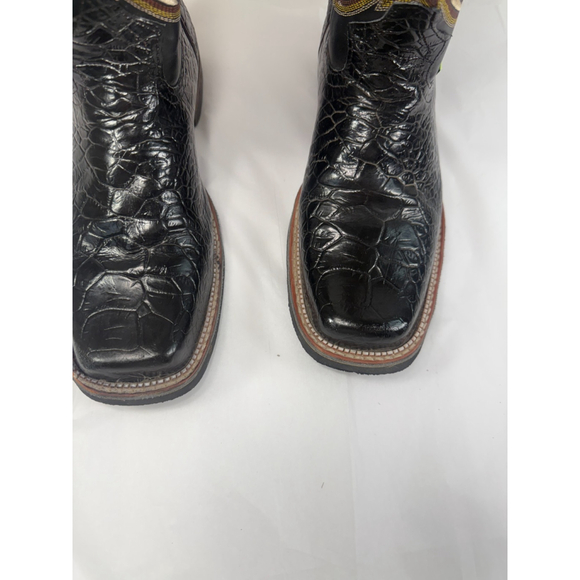 Cheyenne Crocodile Western cowboy boots Black size 10 - Picture 15 of 16